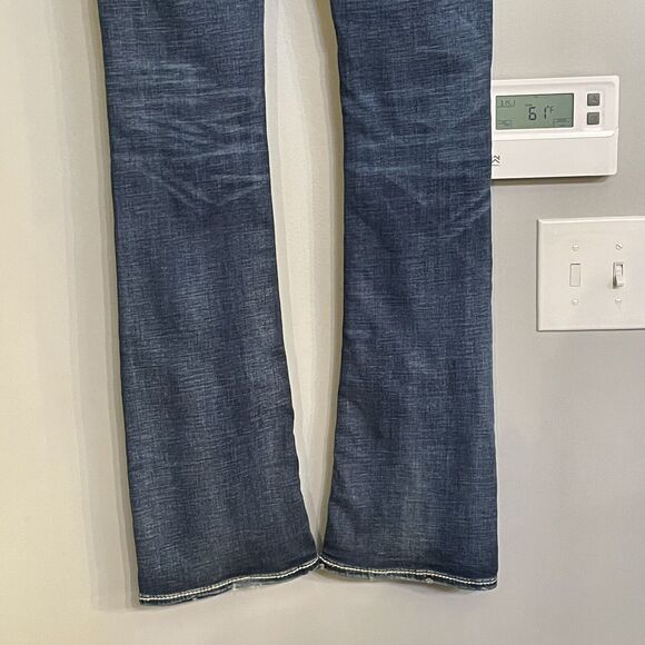 Rock Revival Ferry Jeans Mid-Rise Boot Stretch Rhinestone Pockets Sz 25 EUC - Picture 5 of 16